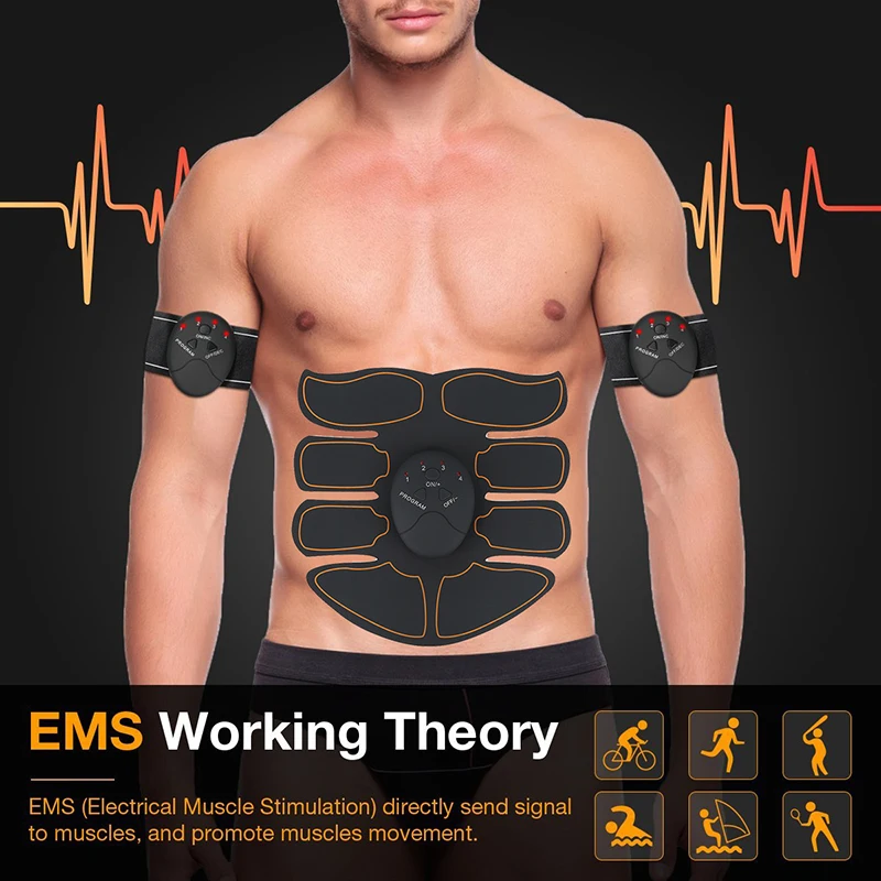 

Smart Abdominal Muscle Trainer Sticker Body Sculpting Massager Stimulator Pad Fitness Gym Abs Arm Sports Stickers Massage Relax