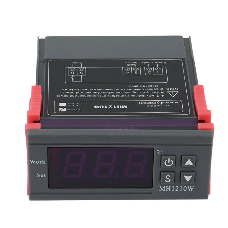 

2X MH1210W Digital Temperature Controller Thermostat Regulator Heat Cool Control -50-110 Celsius NTC Sensor, DC 9-72V