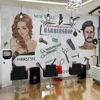 custom photo wallpaper 3d barber shop beauty shop mural bedroom tv background wall painting creative art papel de parede 3d sala
