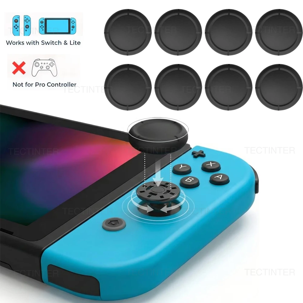 Фото Противоскользящие 3D-накладки на стики (2/4 шт.) для контроллеров Switch OLED Lite: комплект для ремонта джойстиков и грипов №3