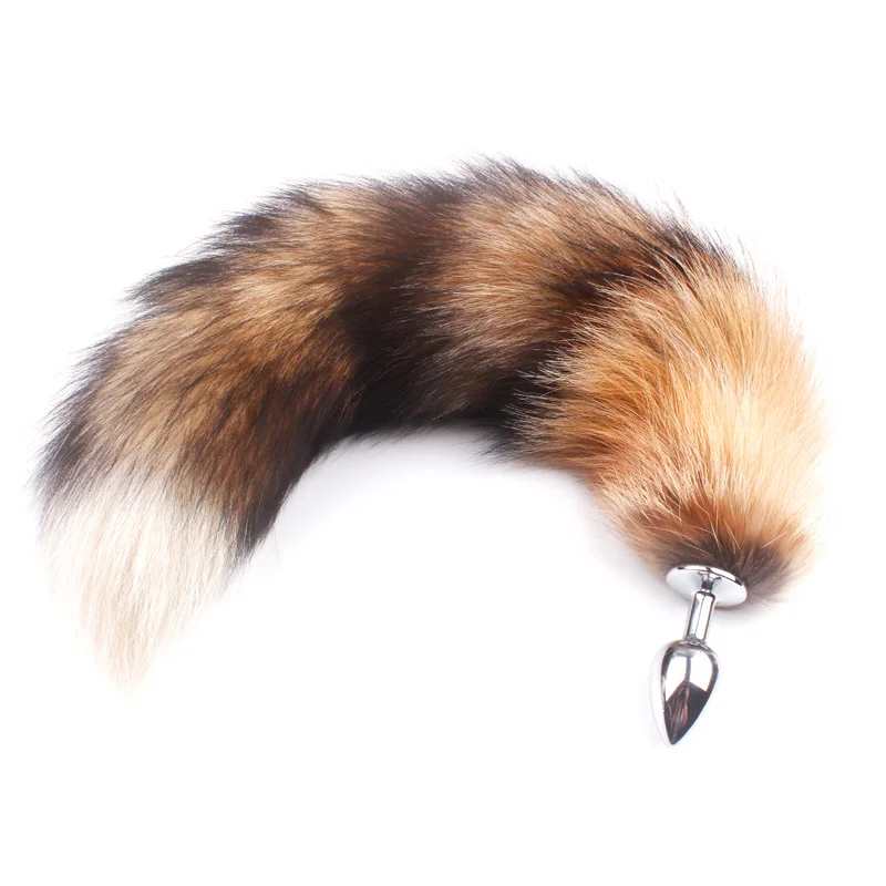 Настоящие волосы лисий хвост женское устройство для мастурбации женщин Анальная