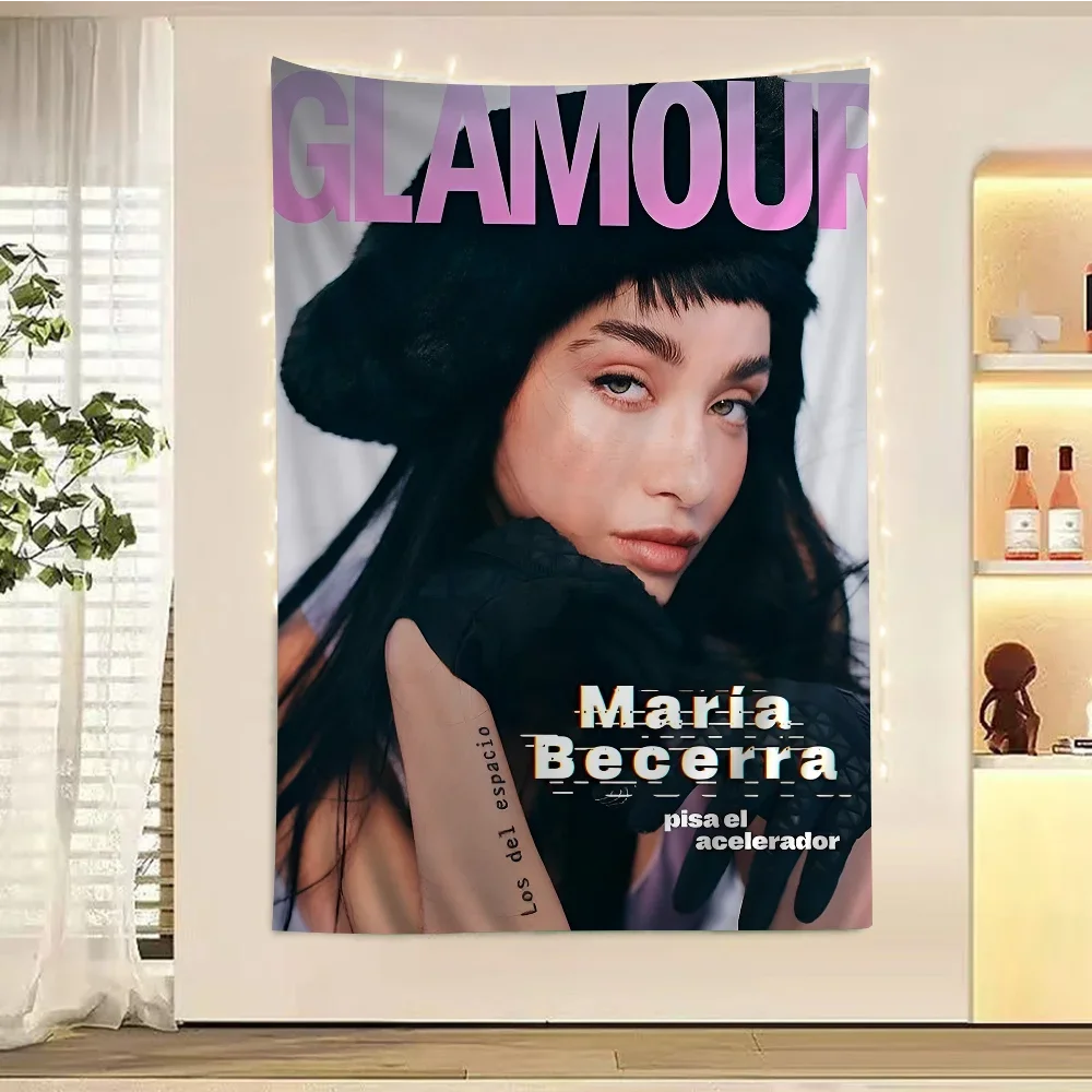 Настенный Гобелен Maria Becerra La Nena De Argentina Настраиваемый Полиэстер Хлопок Декор Для