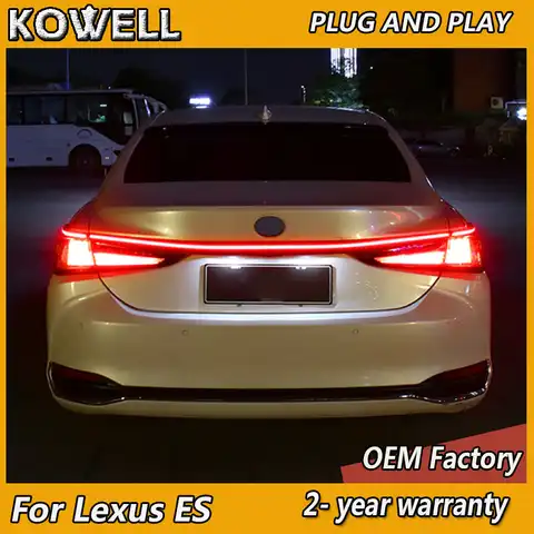 Светодиодный задний фонарь Lexus ES s 2018 ES200 ES260 ES300h, динамический поворотный сигнал, поперечный задсветильник свет для Lexus ES, дневные ходовые огн...