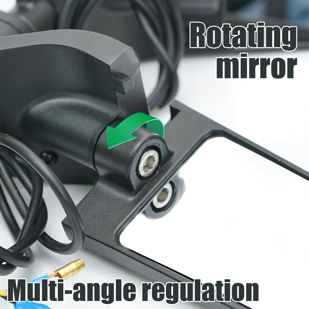 Мотоциклетные зеркала заднего вида со светодиодной подсветкой вращающиеся