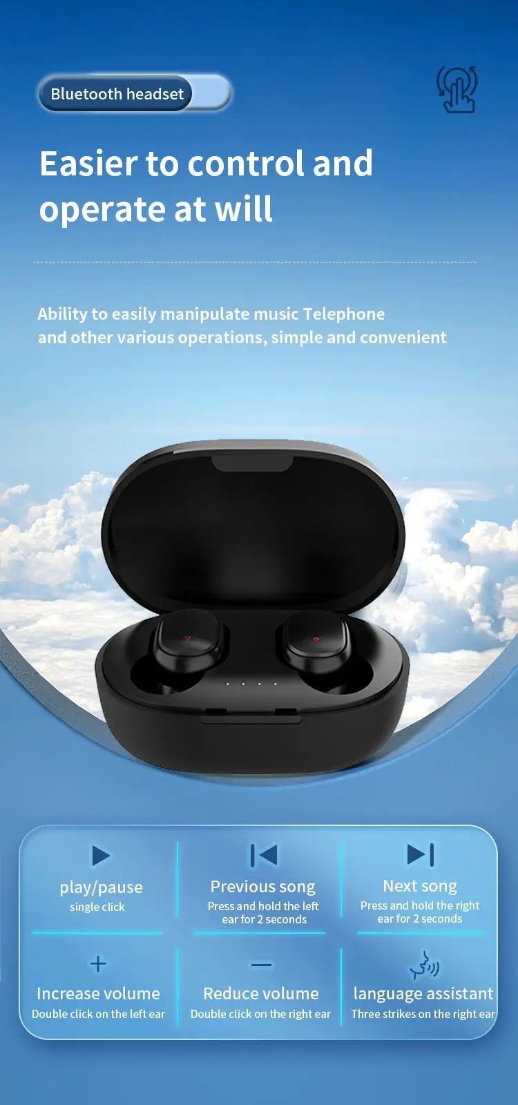 

Tws-наушники A6s с микрофоном и поддержкой Bluetooth 5 0