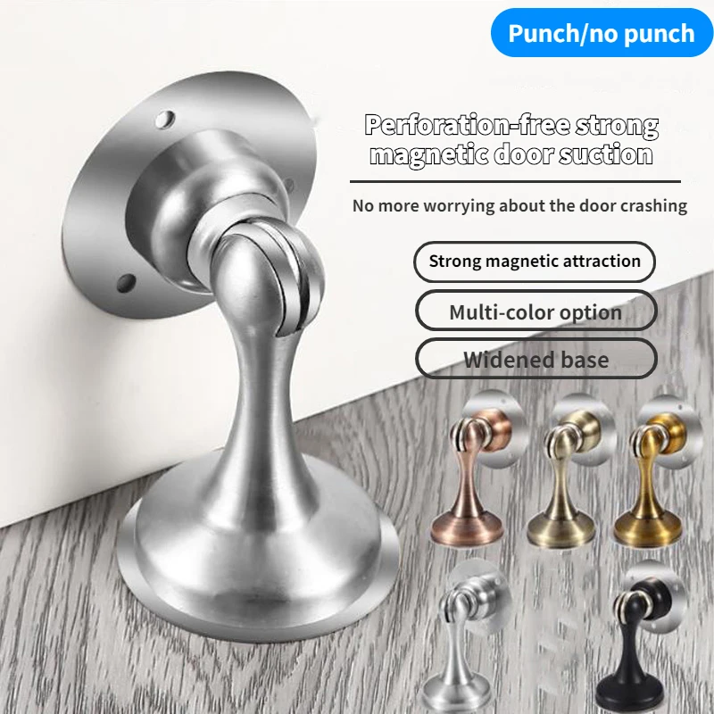 

304 Stainless Steel Door Stopper,Magnetic Door Stop,Door Catch,Nail-free Screws for Stronger Mount,Furniture Hardware