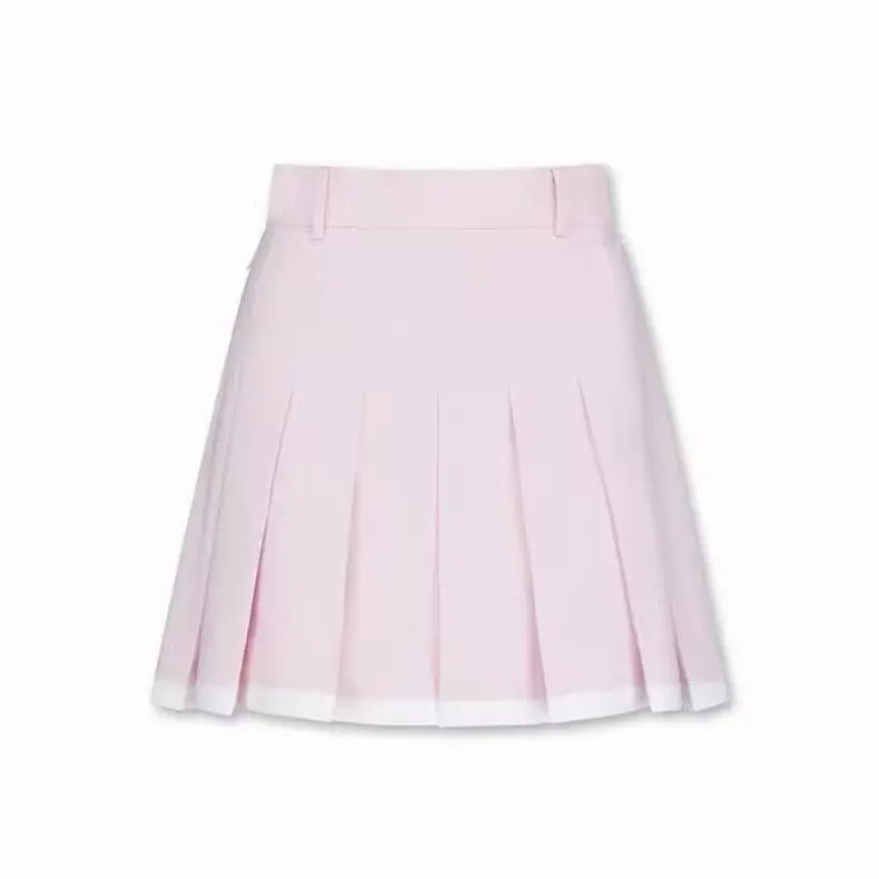 Golf clothing women's college style pink half sleeve windbreaker summer casual pleated short skirt half skirt fashion everything