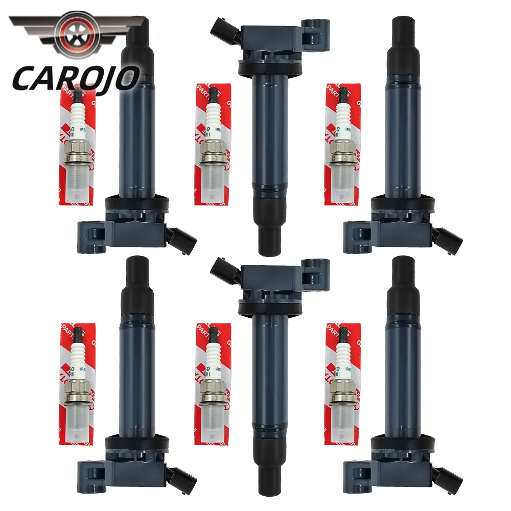 12 шт. в упаковке катушки зажигания UF267 и свечи 90919-01210 Platinum 4504 совместимы с Lexus ES300