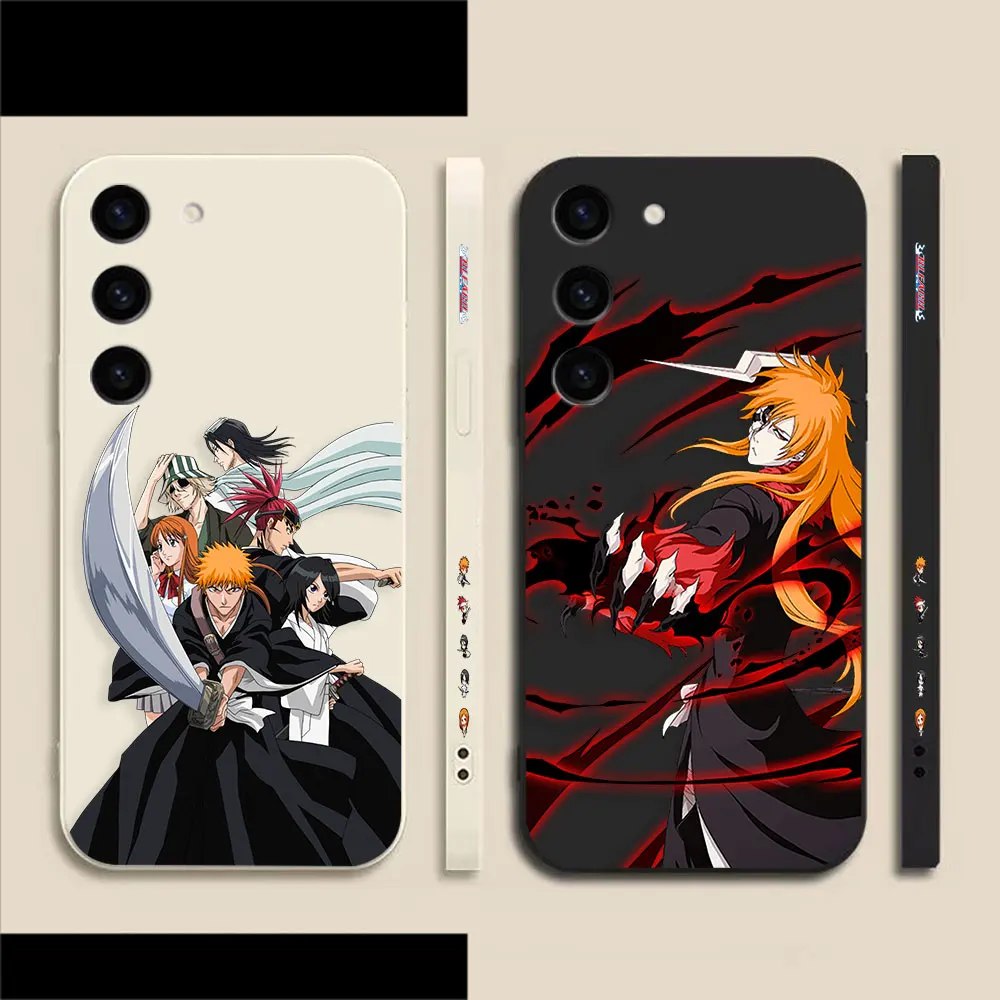 

Ichigo Kurosaki Bleach Phone Case For Samsung S23 S22 S21 S20 FE S11 S11E S10 S10E S9 S30 Ultra Plus 4G 5G Case Funda Shell Capa