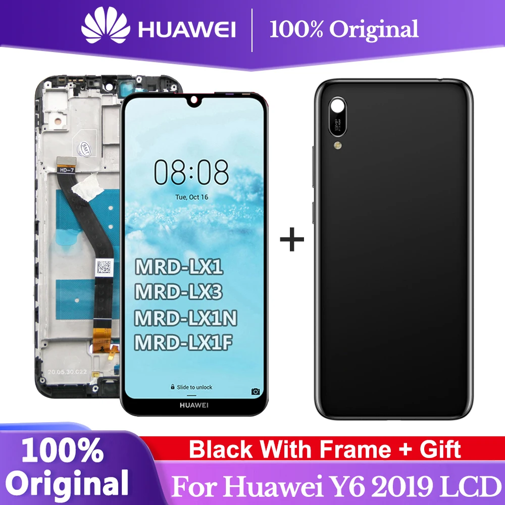 6.09'' Original For Huawei Y6 2019 LCD Display Touch Screen Digitizer Replacement For Huawei Y6 2019 MRD-LX1F LX1 LX3 LX1N Lcd