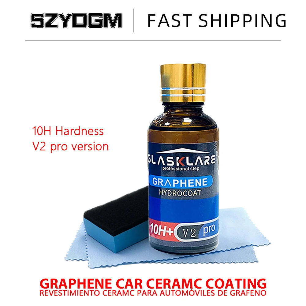 30/50ml Car Ceramic Coating 12H Liquid Glass Graphene Nano-plated Crystal Hydrophobic Car Plating Anti-Scratch Car Polish