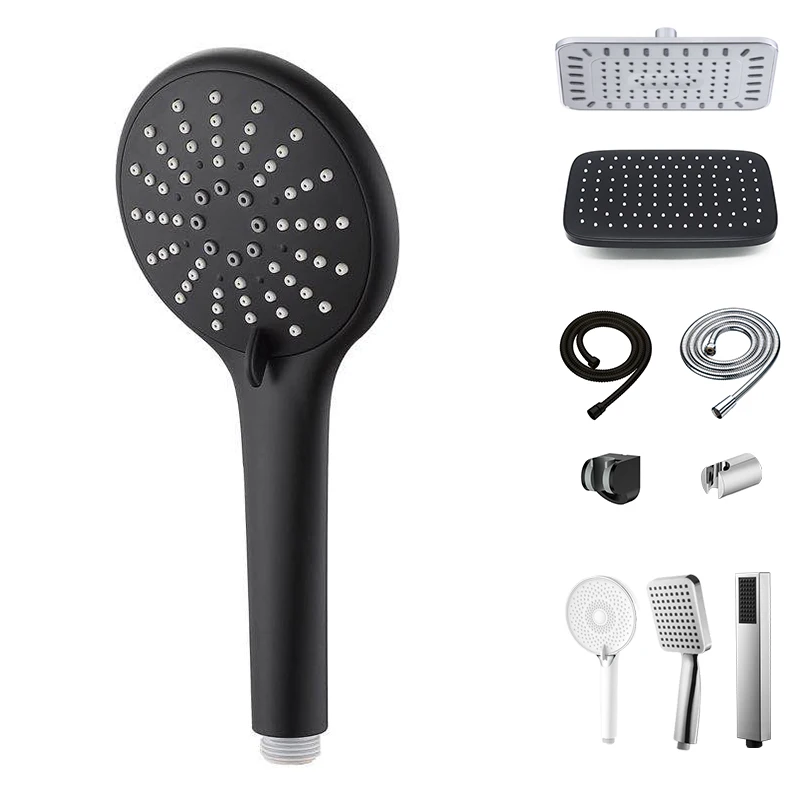 

Shower Head Water Saving Flow Shower Head Bathroom 360 Degree Rotating ABS Rain High Pressure Spray Nozzle Bathroom Accessories