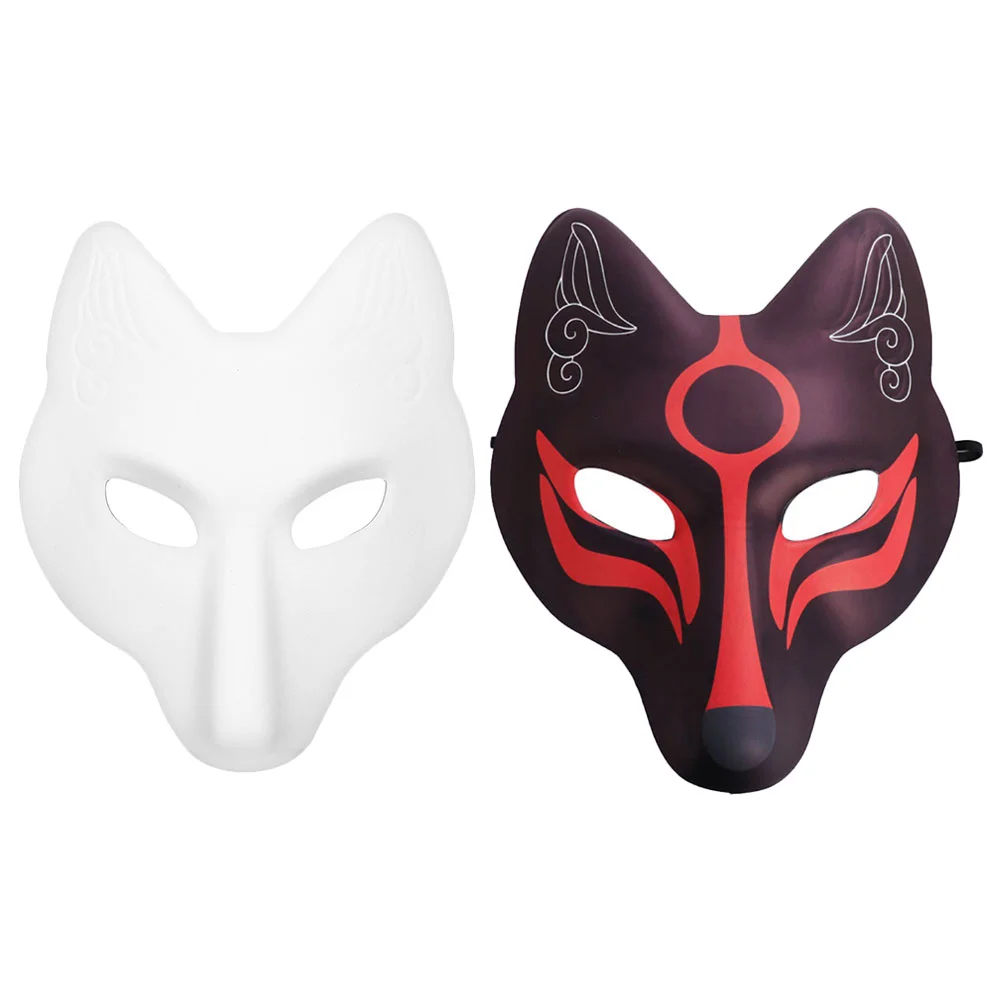 

2pcs Fox Mask Animal Face Masks Masquerade Cosplay Costume Props