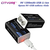 9v rechargeable battery 1200mah 6f22 9v micro usb charging batteries with usb cable for metal detector microphone toy multimeter