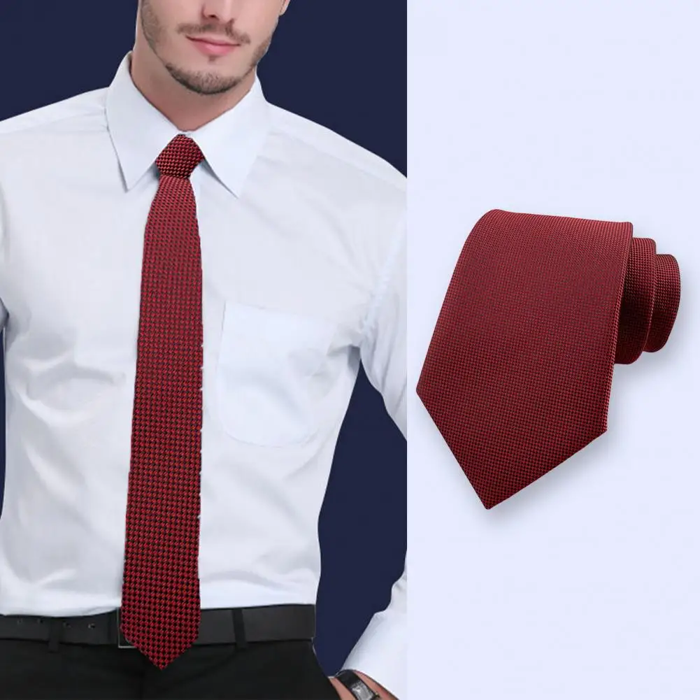 

Галстук ЖАККАРДОВЫЙ мужской, деловой однотонный галстук в клетку, текстура, регулируемая длина, модные аксессуары для свадьбы