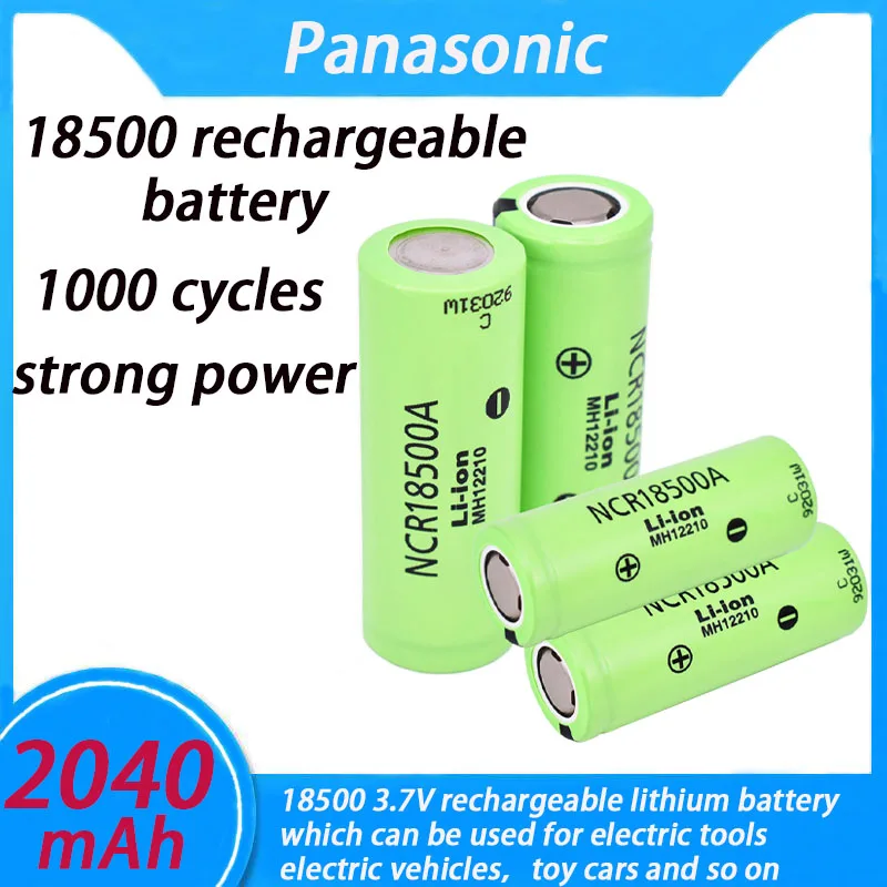 

2022 100% Оригинальный 3,7 в 18500 2040 мА/ч оригинальный для Panasonic NCR18500A 3,6 В Аккумулятор для игрушефонарь фонарика и т. Д.