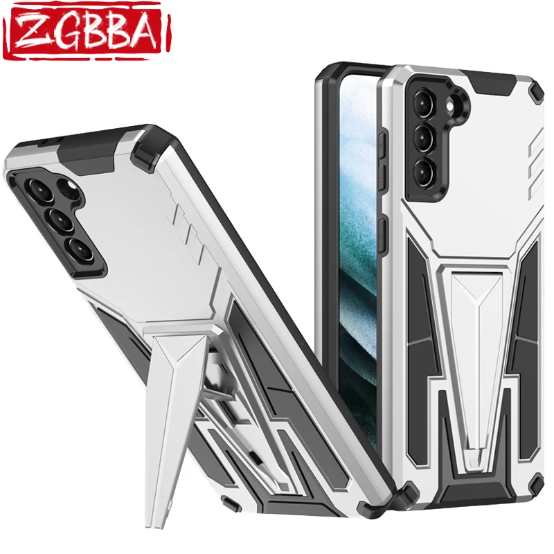 

ZGBBA Shockproof Anti Drop Phone Case For Samsung S9 S10 Plus Kickstand Armor Back Cover For Galaxy S20 FE S21 Ultra S22 Pro S30