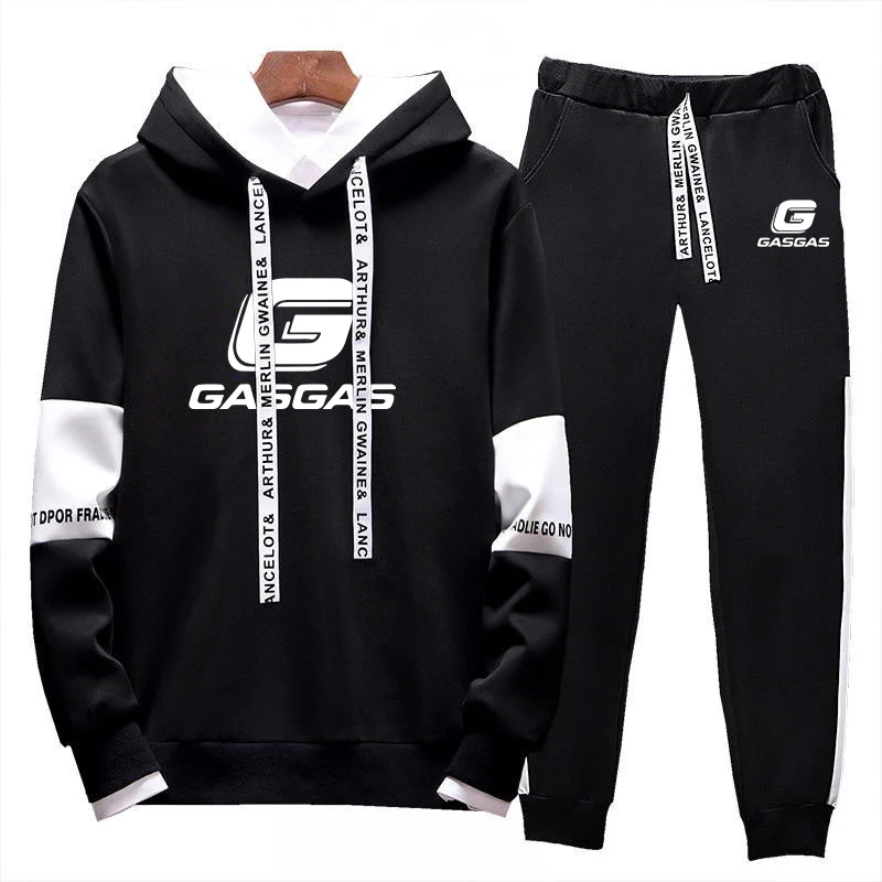 

Motorcycles GasGas Men's Fashion Tracksuit Long Sleeve Hoodie + Pants Set Pullover Sweater Tops Jogging Pants Casual Outfit Sets