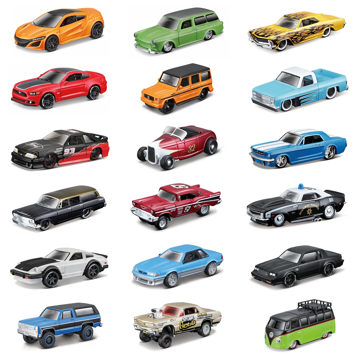 Maisto 1:64 G-Clas Ford Chevrolet Buick Muscle Transports Vehicle Set Series Die Cast Collectible Hobbies Motorcycle Model Toys
