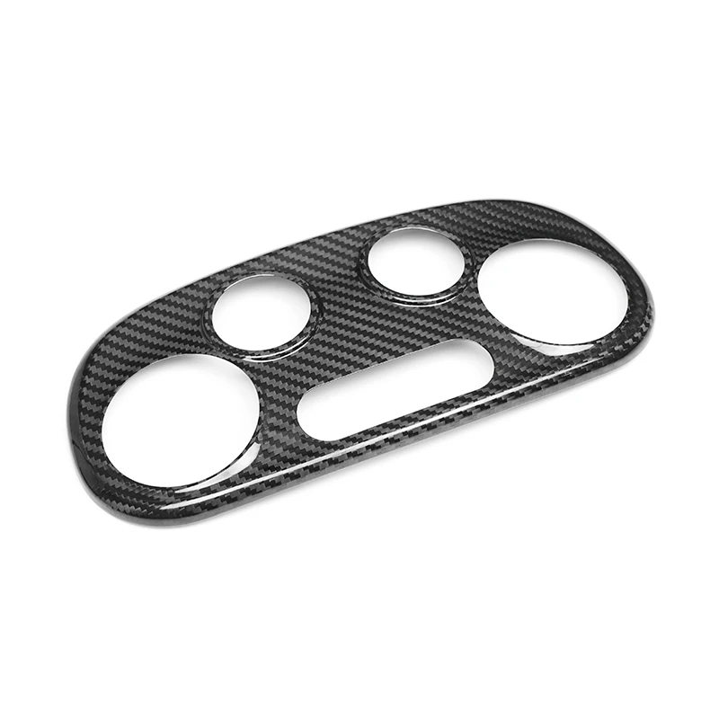 Фото Shasha Dry Carbon Fiber, рамка панели кнопки кондиционера для Fiat Abarth 500 2012-2015, аксессуары из углеродного волокна №1