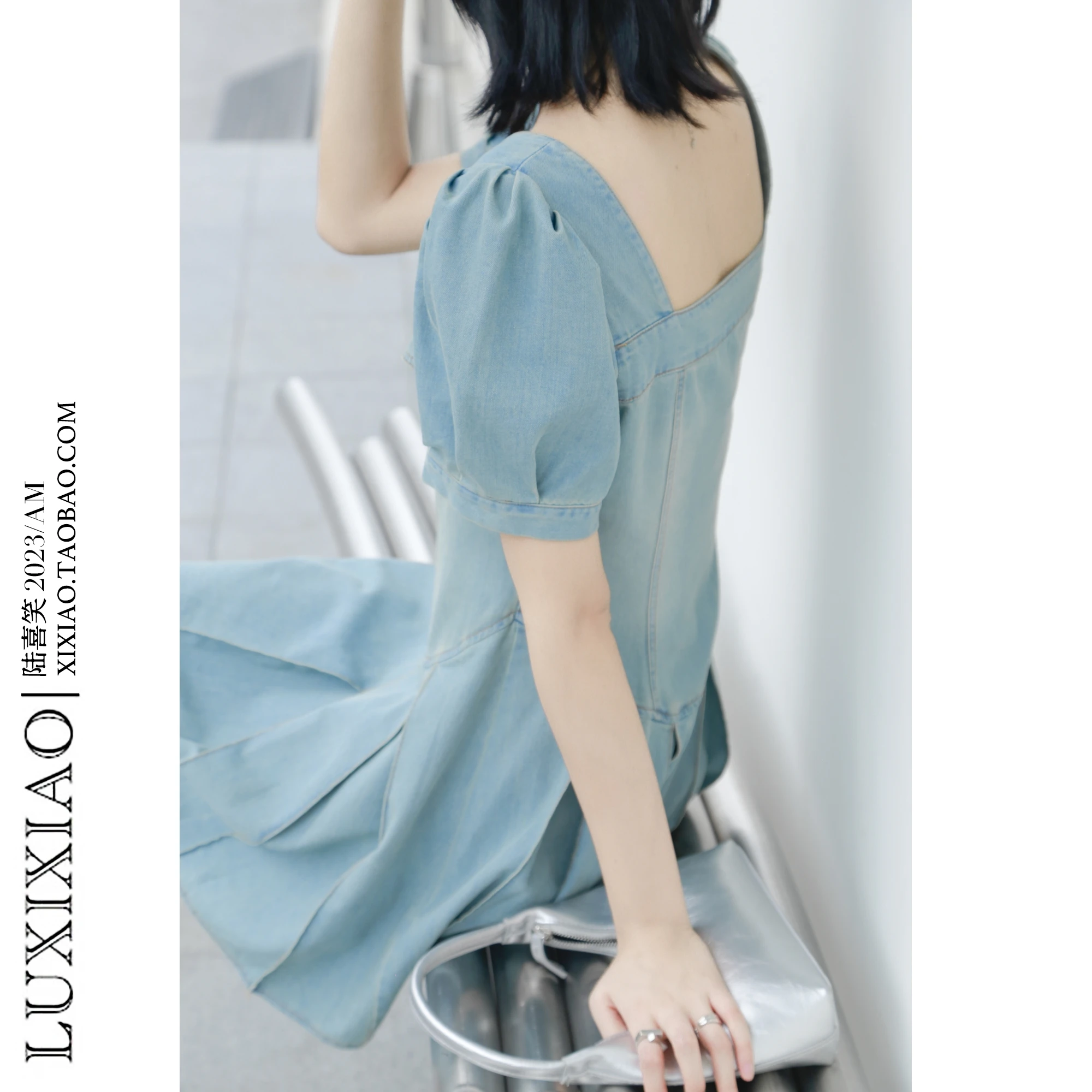 Роскошное платье 2024 новый пуловер плиссированное короткое A Word женское с пышными