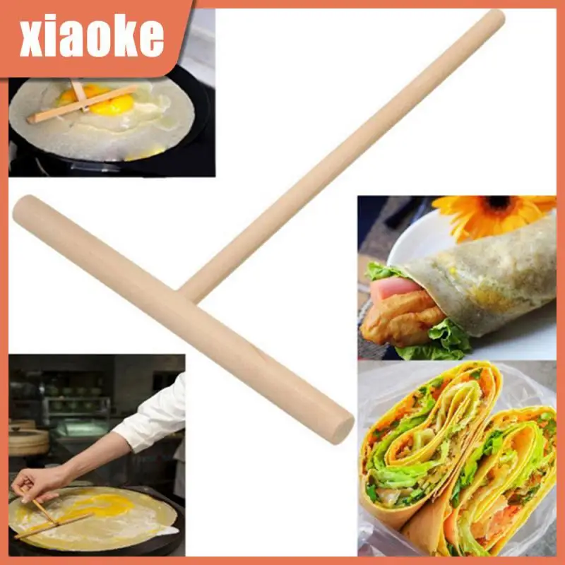 

1 Pcs Wood Crepe Maker Pancake Batter Wooden Spreader Stick Home Kitchen Gadgets DIY Baking Cooking Cake Tools Kitchen Cooking