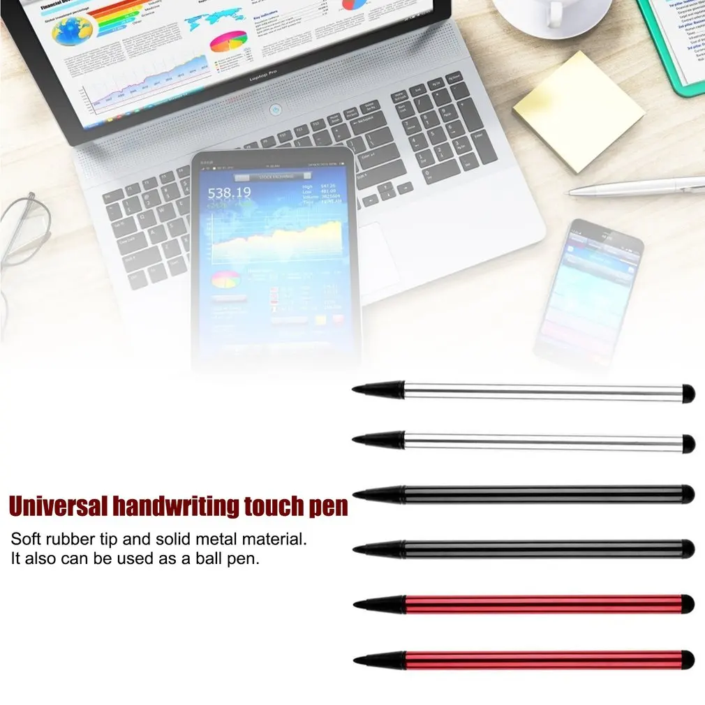 

Navigation Mobile Phone Strong Compatibility Touch Screen Stylus Ballpoint Metal Handwriting Pen For Mobilephone Soft Rubber Tip