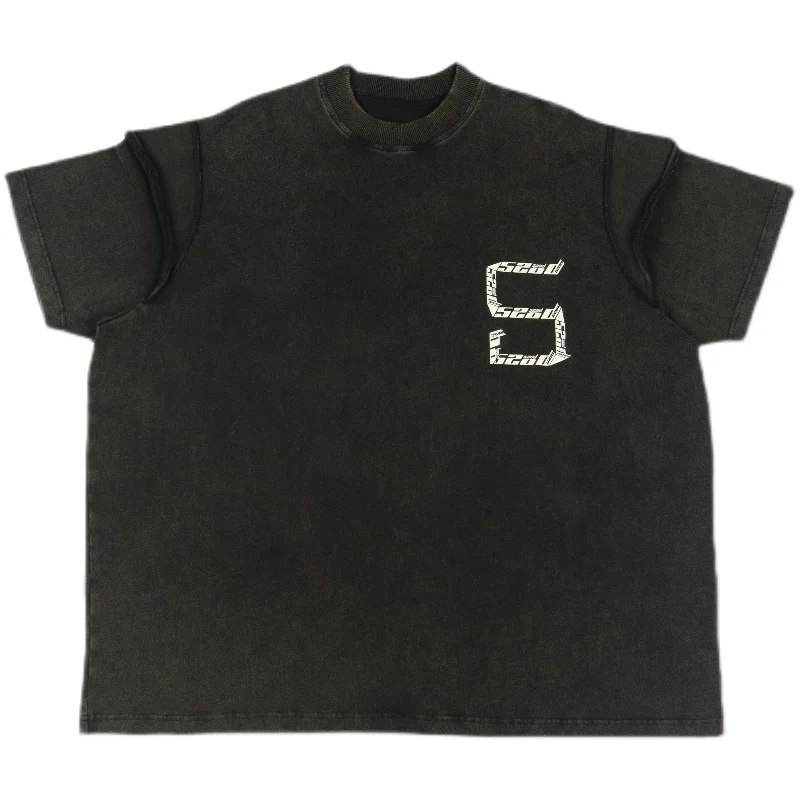 528 D2ss жилет из двух частей с надписью 5 жареных снежинок состаренный свободный