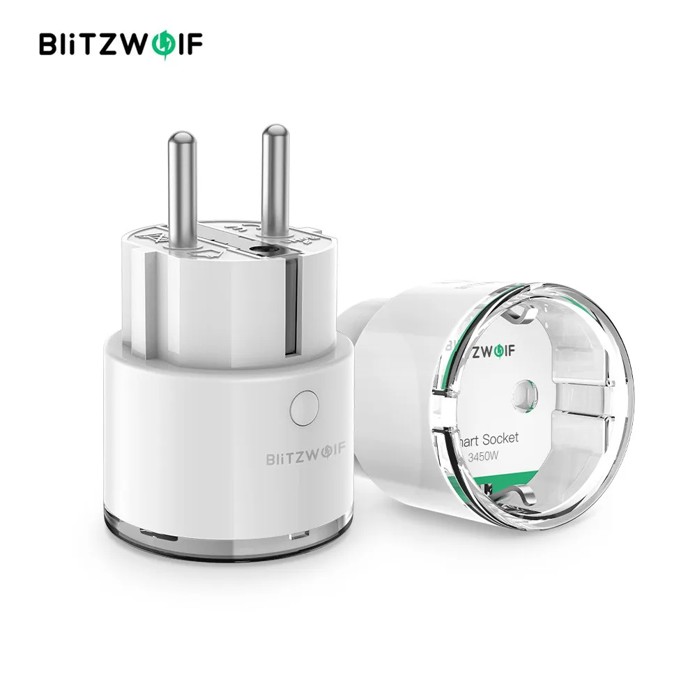 BlitzWolf BW-SHP6 Pro 15A 3450W WiFi Smart Socket EU Plug Smart Socket Outlet APP Remote Energy Monitoring Work with Alexa