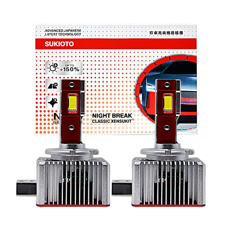 

2PCS SUKIOTO JAPAN CLASSIC 90W 20000LM Car Light D1S LED Canbus D3S D2S D4S Turbo LED Headlight Bulbs Auto Lamps 6000K Plug&Play