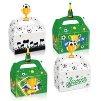 dd200 4pcs sports soccer match football birthday party paper cake baking portable gift boxes baby shower party diy supplies