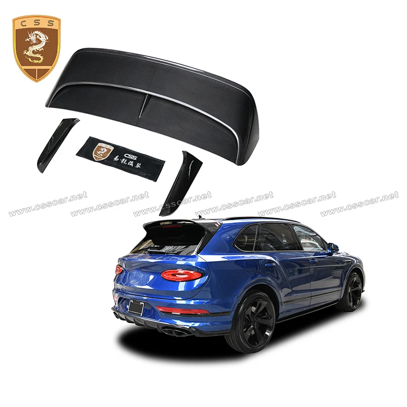 Новый спойлер на крышу из сухого углеродного волокна в стиле V8S для Bentley 2020-2024 Bentayga