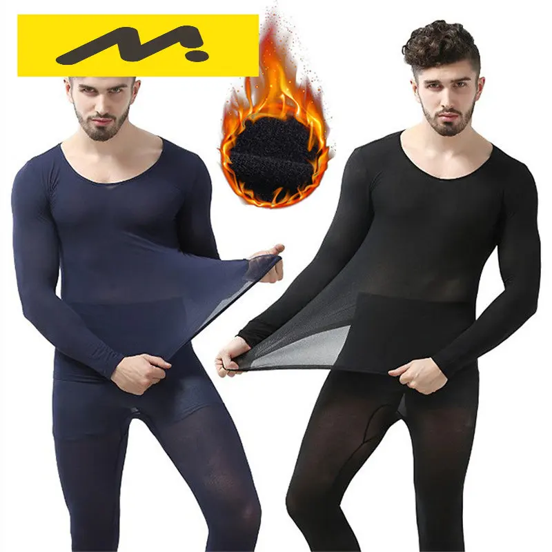 

Winter 37 Degree Constant Temperature Thermal Underwear for Men Ultrathin Elastic Thermo Underwear Seamless Long