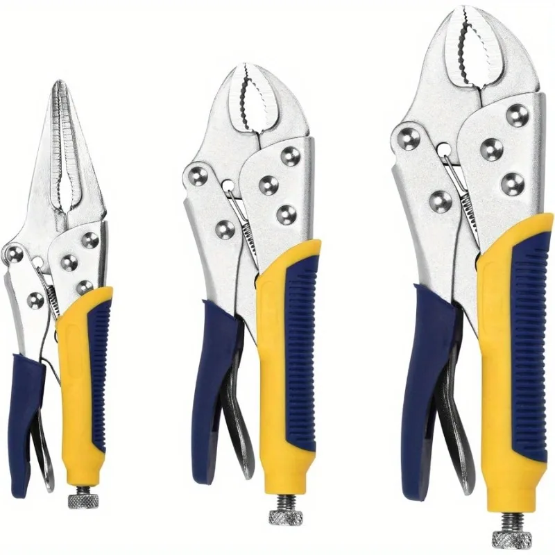 

Набор Из 3 Плоскогубцев: 7-дюймовые Угловые Плоскогубцы С Изогнутыми Губками, 6,5-дюймовые Прямые Длинногубцы