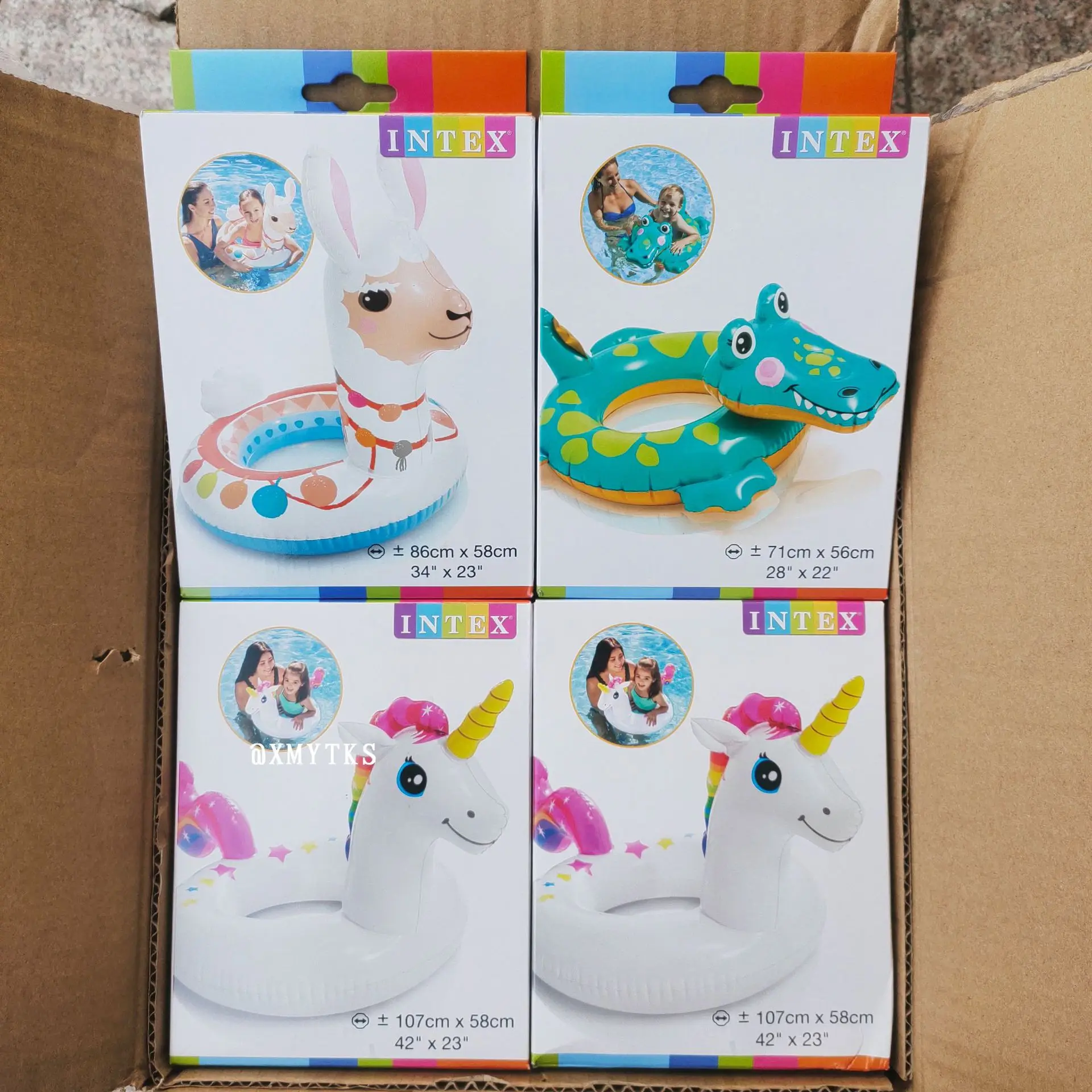 

INTEX 58221 Children's Baby Animal Swimming Ring Seat Air Track Inflatable