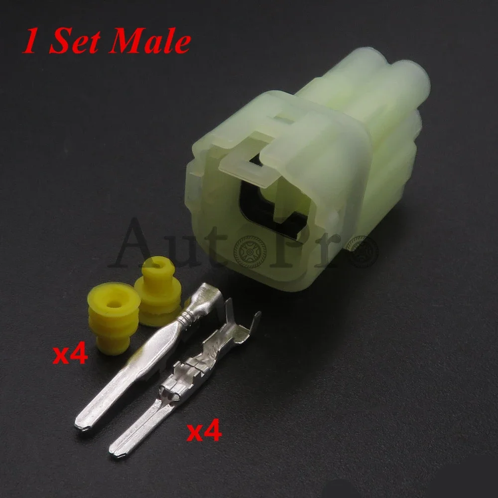 

1 комплект, 4-луночный автоматический водонепроницаемый разъем переменного тока в сборе, автомобильная розетка для датчика кислорода 6180-4181 6187-4441, автоматическая док-станция «папа-мама»