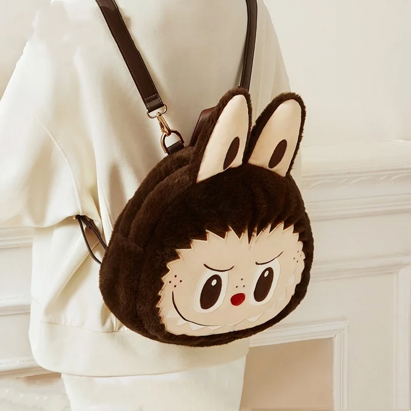 Genuine Bag Classics Series Labubu Big Head Backpack Sherpa Tote Rummage Through The Girl Surprise Xmas Gift