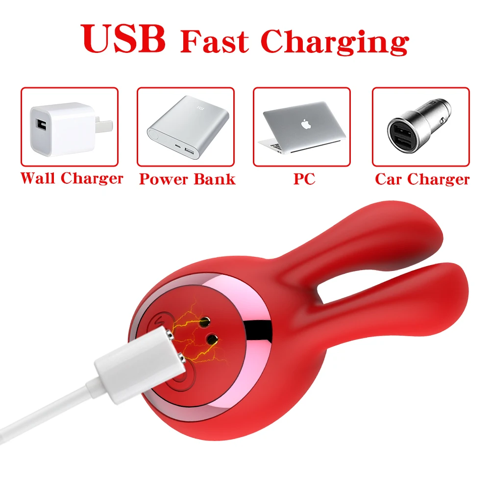 Вибратор вагинальный в форме кролика перезаряжаемый вибратор для стимуляции