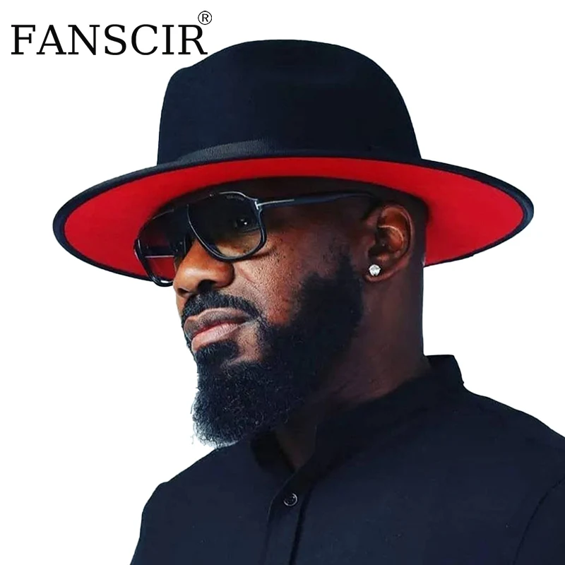 

Hats For Women Classic Wool Felt Luxury Men Solid Wide Brim Fedora Hats Ladies Panama Vintage Church Party Wedding Jazz Top Hats