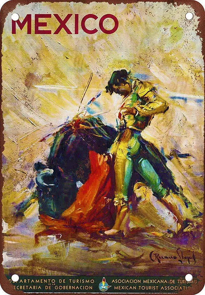 

Bobdsa Mrute мексиканский туристический жестяной настенный знак Искусство железная живопись табличка металлическая фотография подарки для офи...