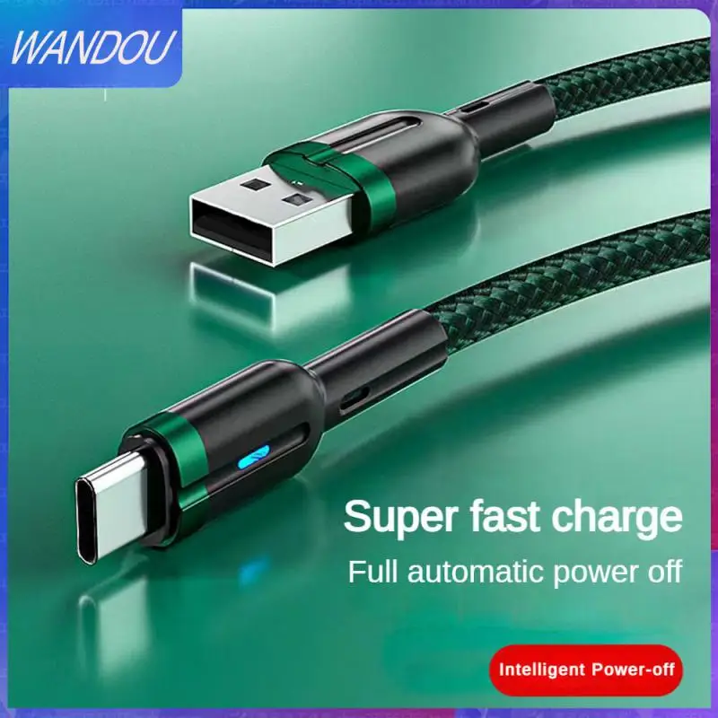 

Braided Rope With Breathing Light Usb Type C Fast Charging Cable Intelligent Power Off Micro Usb Cable Usb Magnetic