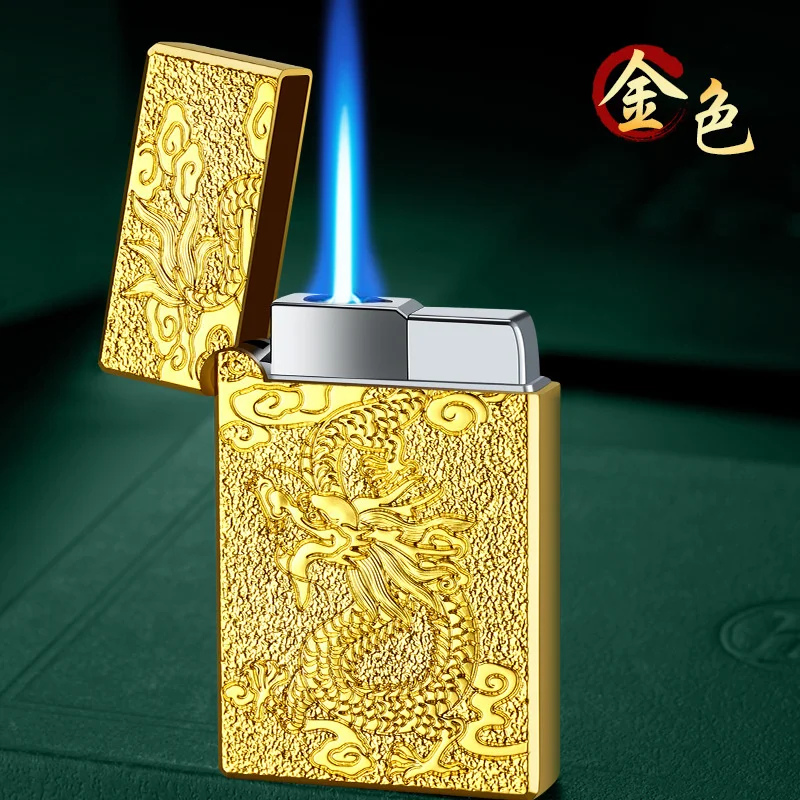 Стальная ветрозащитная зажигалка с трехмерным рельефом Dragon And Phoenix Chengxiang (art.: 3920bf4255bee) - 3920bf4255bee