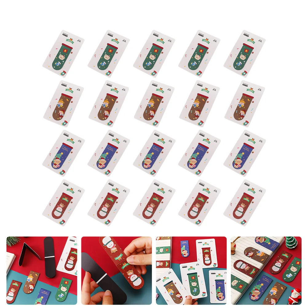 

Christmas Markers Page Reading Magnet Magnetic Students Book Xmas Decorative Snowmanclips Gifts Santa Gift Student Lovely