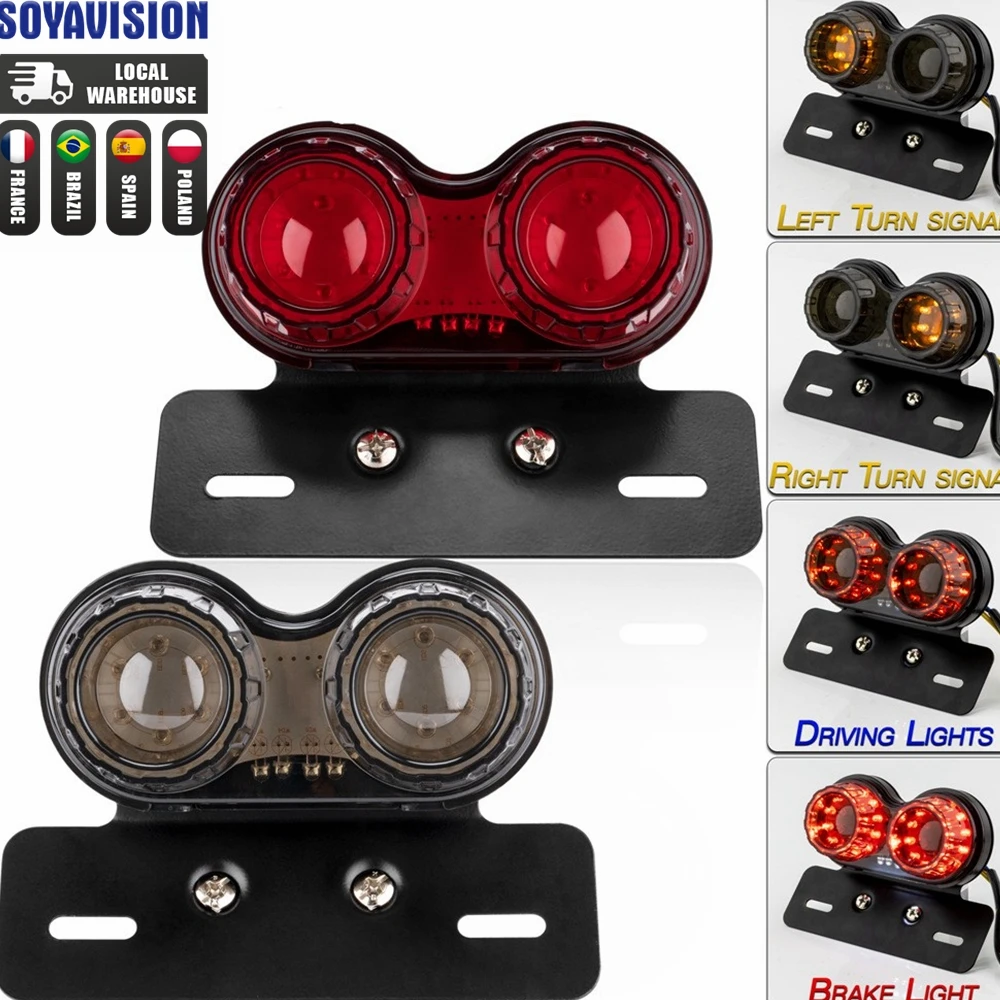 Универсальный Задний Фонарь Для Мотоцикла Держатель Номерного Знака Указатель