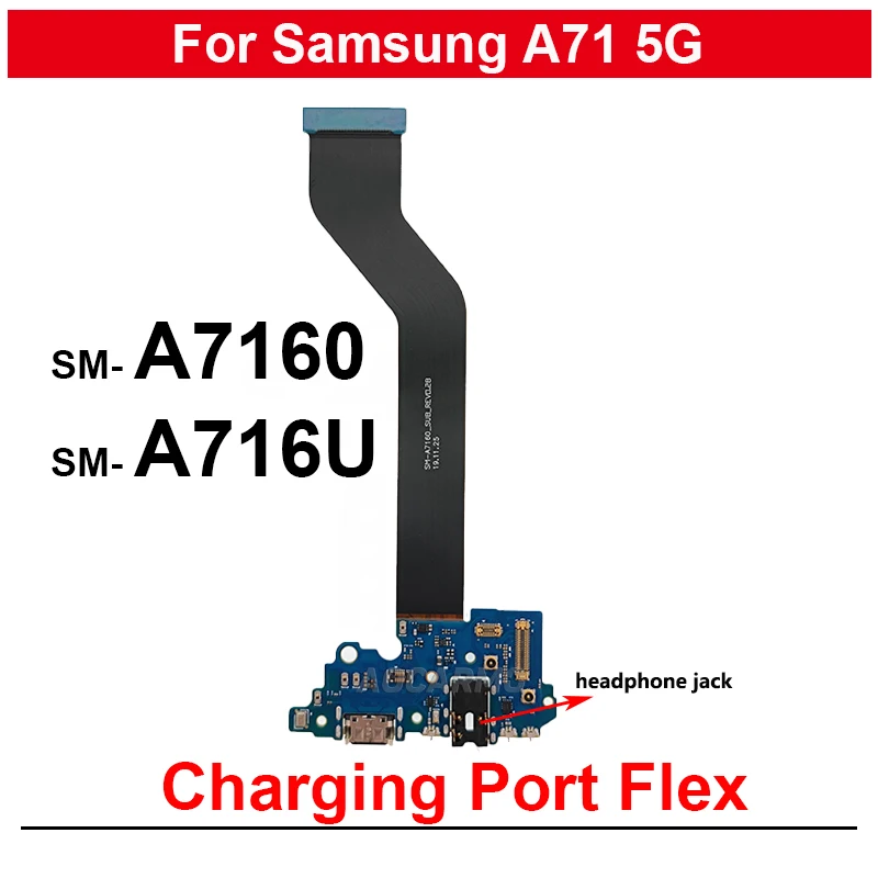 Зарядная док-станция с USB-портом для Samsung Galaxy A71 5G A716U A7160, запасные части