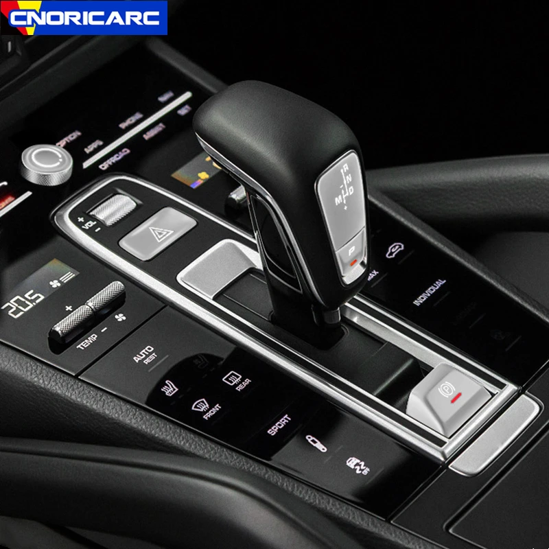 

Car Accessories For Porsche Cayenne 2018-2021 Electronic Handbrake Gear Shift Button Trim Cover Stickers Interior Decals