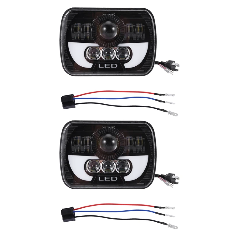 

2X 300W 5X7 Led Headlights Led Sealed Beam Head Light With High Low Beam Led Headlight For Jeep Wrangler Yj Cherokee Xj