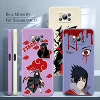 naruto uchiha sasuke for xiaomi poco m4 m3 m2 x3 f3 x3 c3 x2 nfc gt cc9 civi mix 3 4 pro liquid silicone tpu shell phone case
