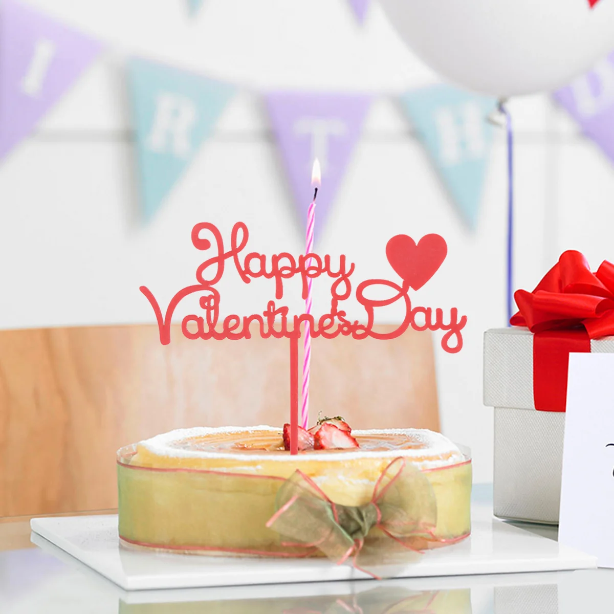 

Valentines Day Cake Happy Topper Decorations Toppers Party Supplies Cupcake Valentine