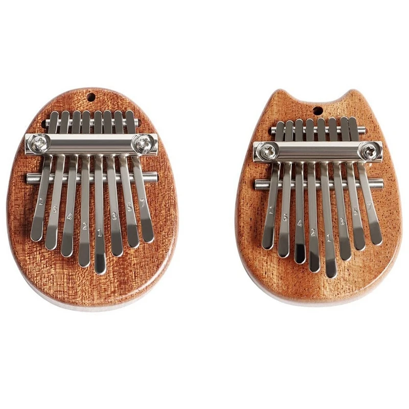 

2 шт. мини пианино для большого пальца, 8 клавиш, пианино для Kalimba, портативное деревянное пальцевое пианино для большого пальца, музыкальный ...